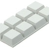 Mack 1047667 - stootdop rubber zelfklevend wit 12 x 12 mm 8 st pcs | 6 stuks