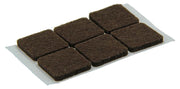 Mack 1047710 - viltpastille zelfklevend bruin 19 x 19 mm 18 st pcs | 12 stuks - afbeelding 1