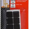 Mack 1047710 - viltpastille zelfklevend bruin 19 x 19 mm 18 st pcs | 12 stuks