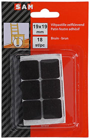 Mack 1047710 - viltpastille zelfklevend bruin 19 x 19 mm 18 st pcs | 12 stuks - afbeelding 2