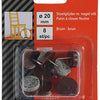 Mack 1047712 - stoelglijder met nagel vilt bruin ø 20 mm 8 st pcs | 6 stuks