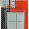 Mack 1047715 - viltpastille zelfklevend wit 25 x 25 mm 12 st pcs | 12 stuks