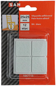 Mack 1047715 - viltpastille zelfklevend wit 25 x 25 mm 12 st pcs | 12 stuks - afbeelding 2