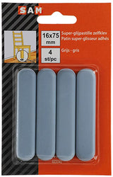 Mack 1047718 - super glijpastille zelfklevendgrijs 16 x 75 mm 4 st pcs | 12 stuks - afbeelding 2