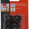 Mack 1047759 - insteekdop kunstsstof zwart ø 25 mm 4 st pcs | 6 stuks