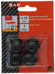 Mack 1047759 - insteekdop kunstsstof zwart ø 25 mm 4 st pcs | 6 stuks - afbeelding 2
