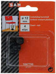 Mack 1047760 - insteekdop kunstsstof zwart ø 12 mm 4 st pcs | 6 stuks - afbeelding 2