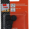 Mack 1047762 - insteekdop kunstsstof zwart ø 19 mm 4 st pcs | 6 stuks