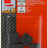 Mack 1047728 - insteekdop kunstsstof zwart 20 x 20 mm 4 st pcs | 6 stuks
