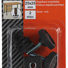 Mack 1047774 - regelbare insteekdop zwart 25 x 25 mm 2 st pcs | 6 stuks