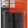 Mack 1047776 - buisdop kunststof zwart ø 25 mm 4 st pcs | 6 stuks