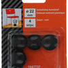 Mack 1047737 - insteekdop kunstsstof zwart ø 22 mm 4 st pcs | 6 stuks