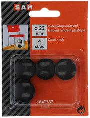 Mack 1047737 - insteekdop kunstsstof zwart ø 22 mm 4 st pcs | 6 stuks - afbeelding 2
