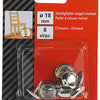Mack 1047784 - stoelglijder nagel metaal chroom ø 18 mm 8 st pcs | 6 stuks