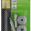 Mack 1047642 - deurstop rubber + plug grijs ø 30 mm 2 st pcs | 6 stuks