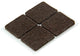Mack 1047695 - viltpastille zelfklevend bruin 25 x 25 mm 12 st pcs | 12 stuks