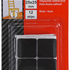 Mack 1047695 - viltpastille zelfklevend bruin 25 x 25 mm 12 st pcs | 12 stuks