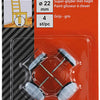 Mack 1047696 - super-glijder met nagel grijs ø 22 mm 4 st pcs | 6 stuks