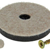 Mack 1048772 - versterkte vilt + schroef bruin ø 50 mm 4 st pcs | 6 stuks