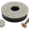 Mack 1048782 - versterkte vilt + schroef bruin ø 30 mm 4 st pcs | 6 stuks