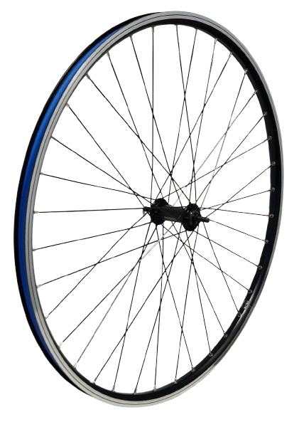 Kgz Kgz voorwiel 28 inch (622) spaken zwart velg zwart zilver vaste as