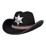 Boland kinderhoed sheriff zwart - afbeelding 1