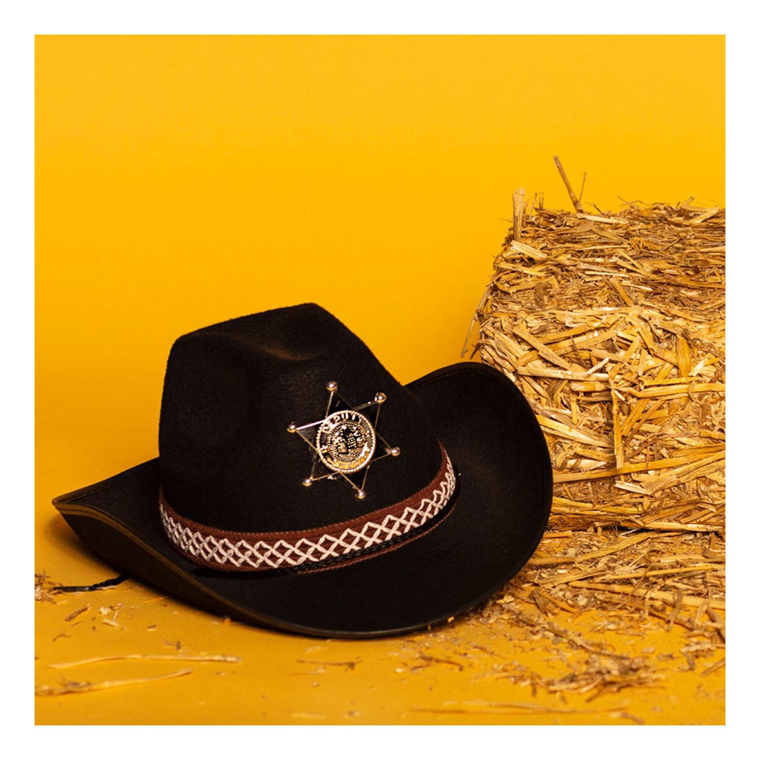 Boland kinderhoed sheriff zwart