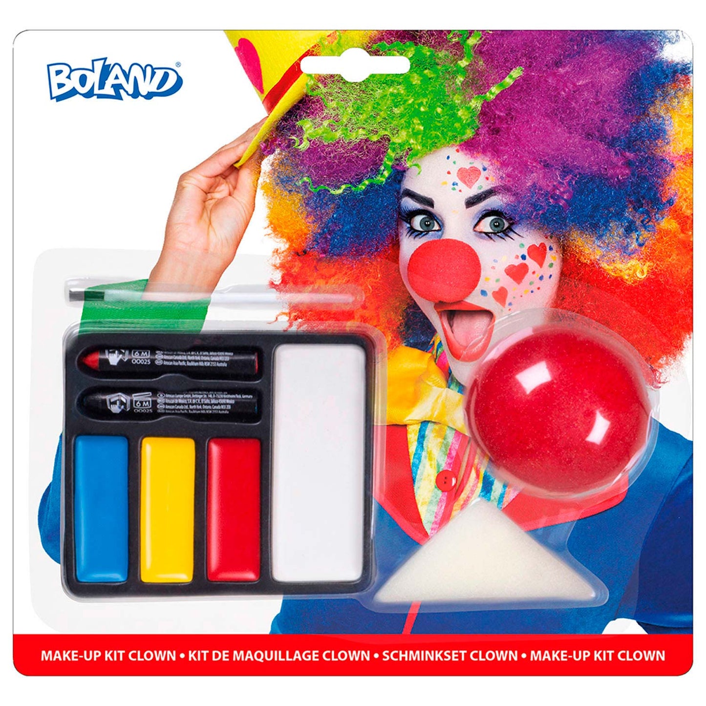 Boland Schmink Set Clown met Clownsneus