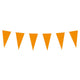 Boland papieren vlaggenlijn oranje, 10mtr.