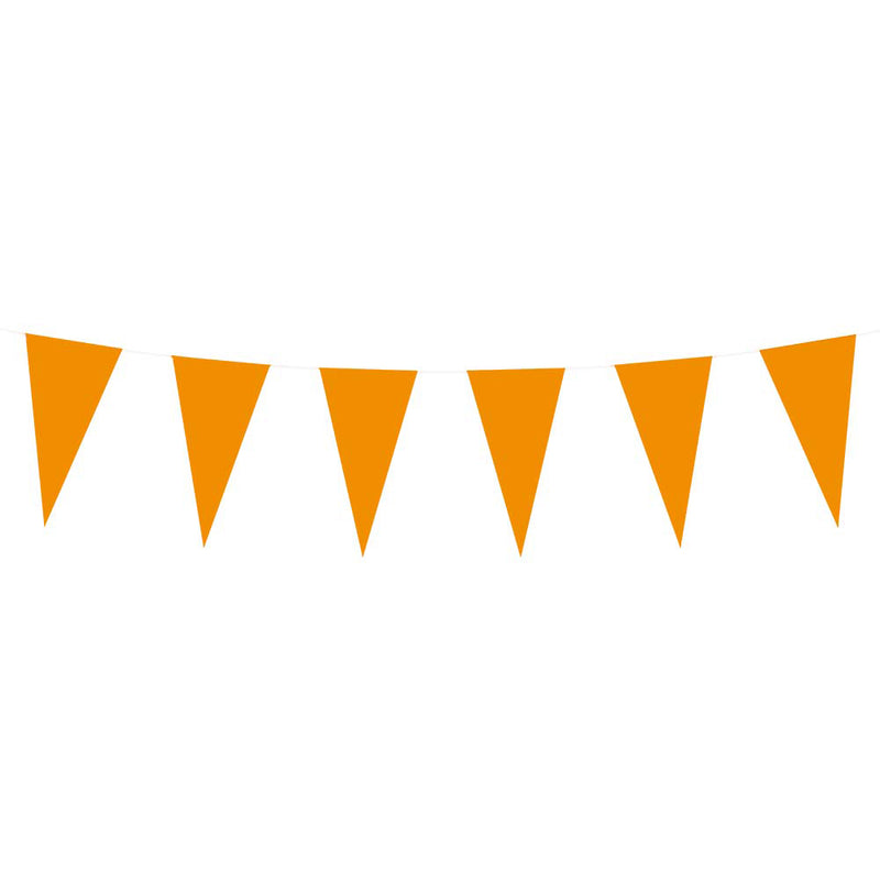 Boland papieren vlaggenlijn oranje, 10mtr.