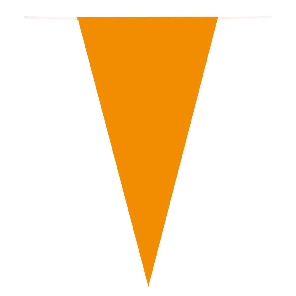 Boland papieren vlaggenlijn oranje, 10mtr.