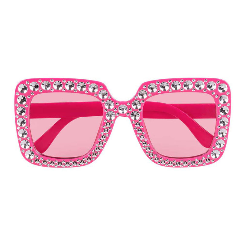 Boland partybril bling bling felroze