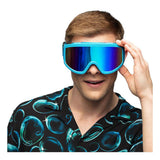 Boland party skibril neon blauw - afbeelding 5