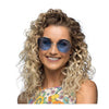 Boland partybril hippie xl blauw