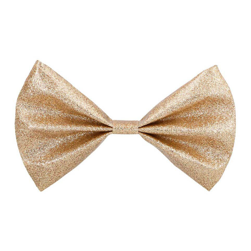 Boland vlinderstrik glitter goud