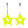 Boland oorbellen neon geel