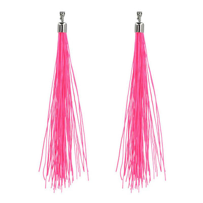 Boland oorbellen festival neon roze, 20cm