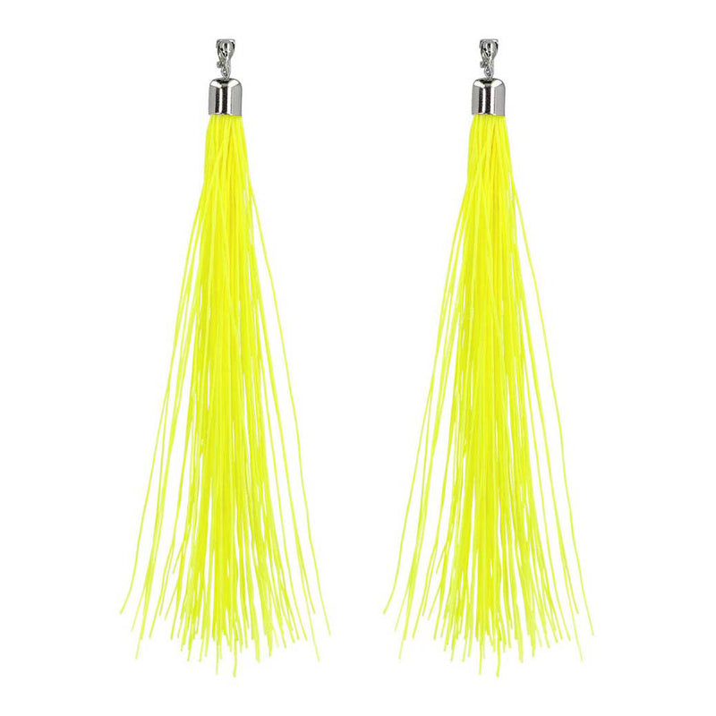 Boland oorbellen festival neon geel, 20cm