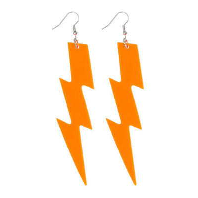 Boland oorbellen flash neon oranje