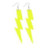 Boland oorbellen flash neon geel - afbeelding 1