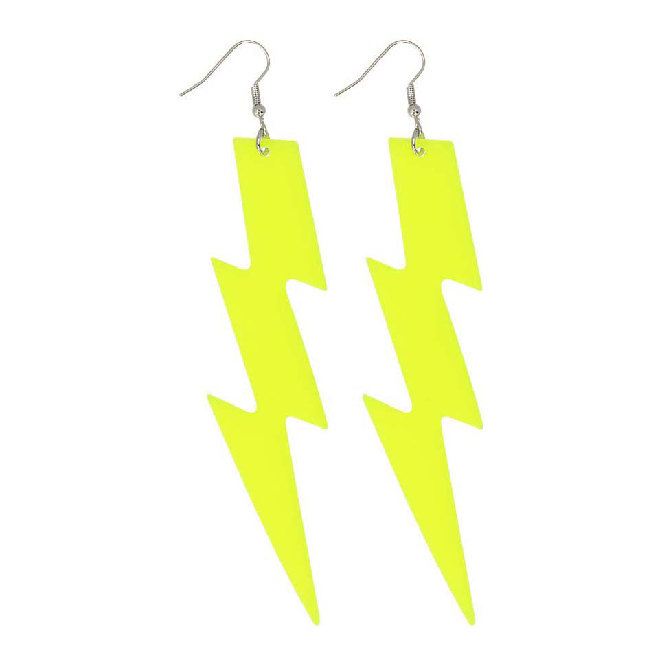 Boland oorbellen flash neon geel