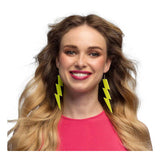 Boland oorbellen flash neon geel - afbeelding 2