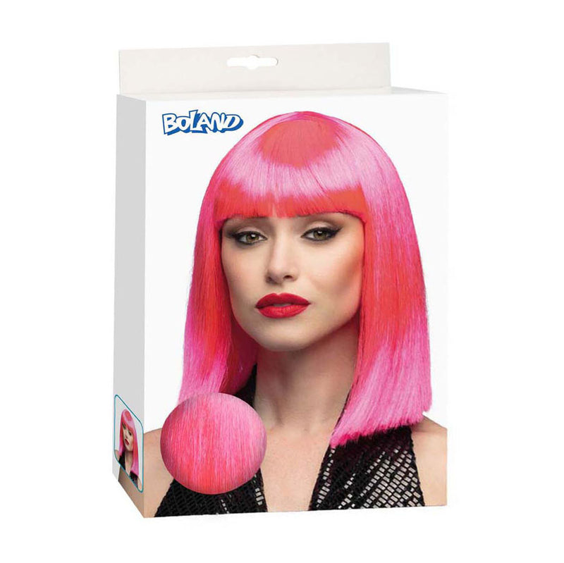 Boland pruik dance neon roze