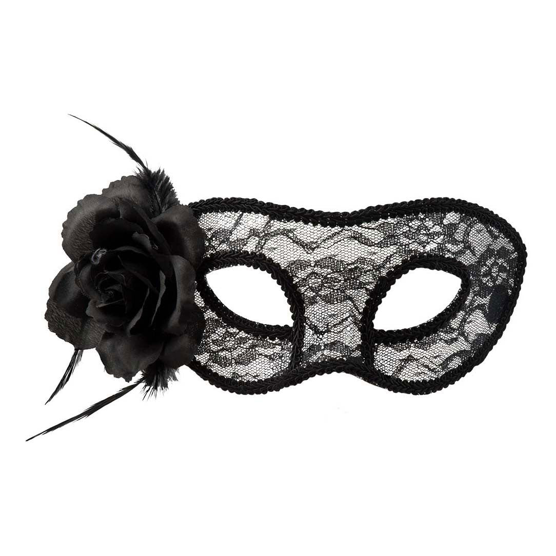 Boland kanten oogmasker mystique zwart