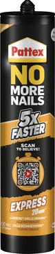 Pattex no more nails express 390 g bouwkit | snel drogend geschikt voor alle materialen, omstandigheden en oppervlakken | bestand tegen uv-stralen.