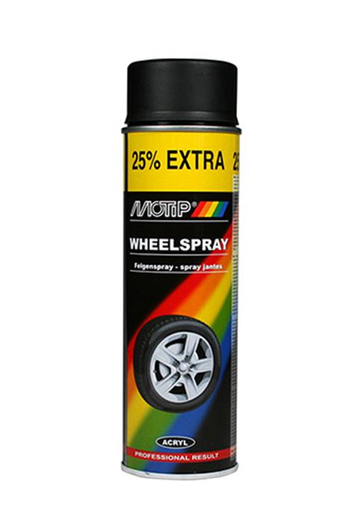 Motip spuitbus 400ml wheelspray mat-zwart