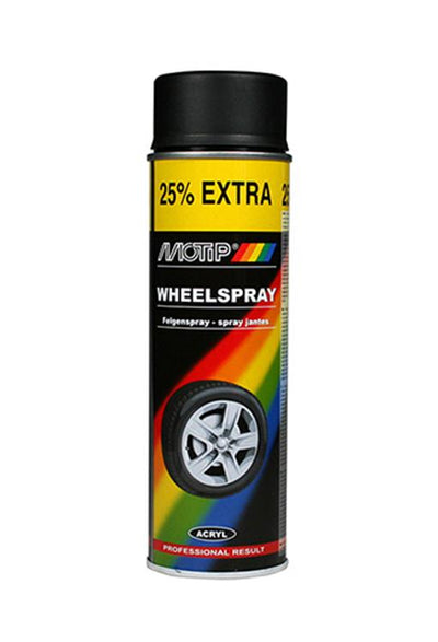 Motip spuitbus 400ml wheelspray mat-zwart