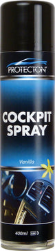 Protecton cockpitspray vanille - reinigt en verzorgt kunststofdelen - voor kunststof en leer - brengt kleur terug - met heerlijke vanille geur - 400ml