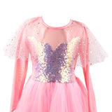 Great pretenders verkleedjurk prinses roze elegant, 7-8 jaar - afbeelding 2
