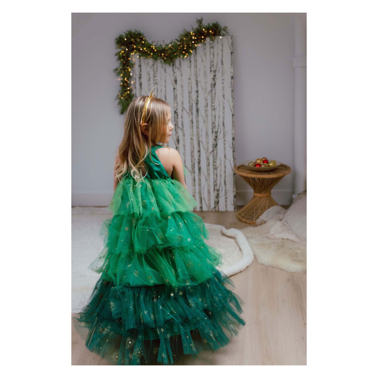 Great pretenders kerstboomjurk met haarband - 5-6 jaar